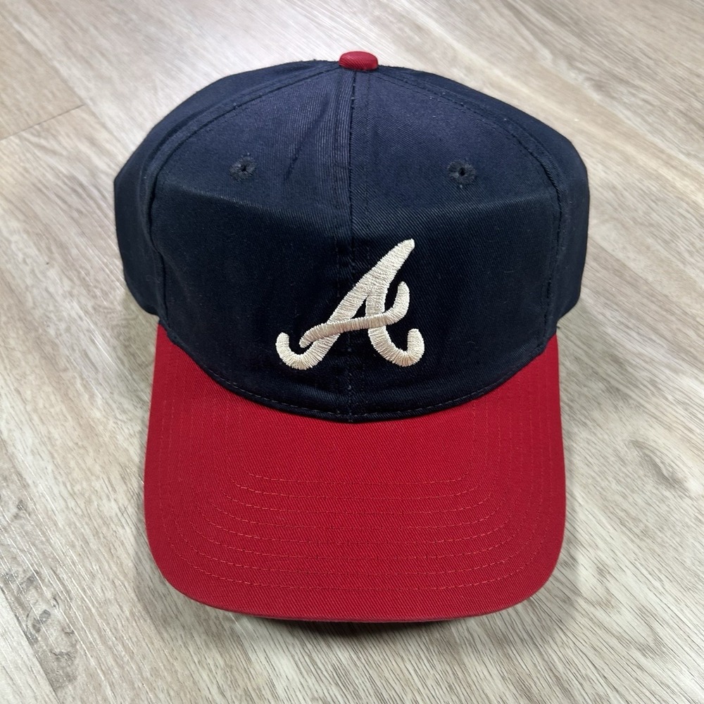 VTG Atlanta Braves Snapback Hat MLB Baseball Twins‎ Enterprise Blue Red Cap